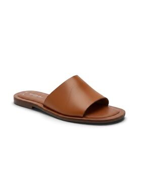 Kenneth Cole New York Reel It In Leather Slipers - Size 10 M - Brown